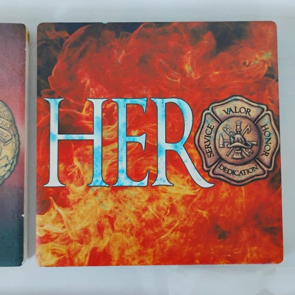 Woman Police Officer Coaster Set With Serve And Protect Car Cup Holders Coasters - Picture 3 of 9